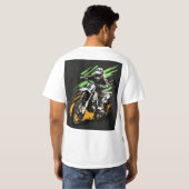 White Thunder: Motocross Legende T-shirt (Achterkant volledig)