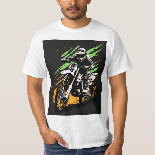 White Thunder: Motocross Legende T-shirt (Voorkant)