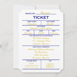 White Ticket Politie Graduatie Uitnodigingen