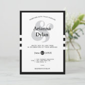 White Tie Affair Bruiloft Kaart (Staand voorkant)