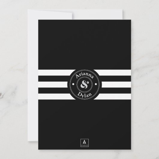 White Tie Affair Bruiloft Kaart (Achterkant)