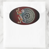 White Tiger 01 Ovale Sticker (Tas)