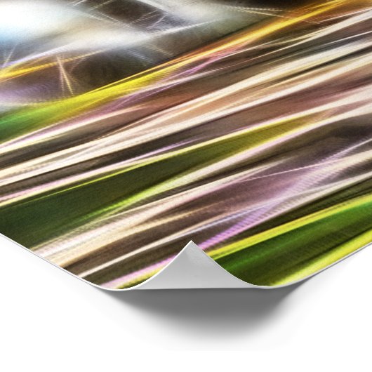 White Tiger Abstract afdrukken Poster (Hoek)