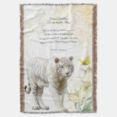 White Tiger and Lilies Devotion Blanket Deken (Voorkant Verticaal)