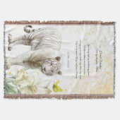 White Tiger and Lilies Devotion Blanket Deken (Voorkant)