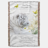 White Tiger and Lilies Devotion Blanket Deken (Voorkant Verticaal)
