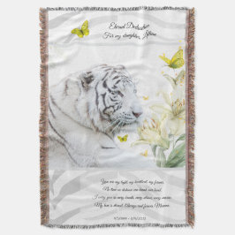 White Tiger and Lilies Devotion Blanket Deken