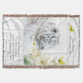 White Tiger and Lilies Devotion Blanket Deken (Voorkant)