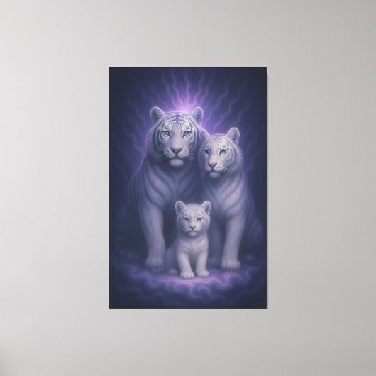 White Tiger Ascension – Celestial Lineage | ManJia Canvas Afdruk (Voorkant)