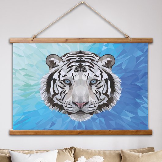 White Tiger Big Cat Modern Large Bedroom Wall  Hangend Wandkleed