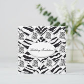 White Tiger Birthday Invitation Kaart (Staand voorkant)
