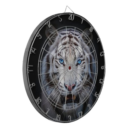 White Tiger Blue Eyes Dartbord (Voorkant Links)