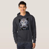 White Tiger Blue Eyes Hoodie (Voorkant volledig)