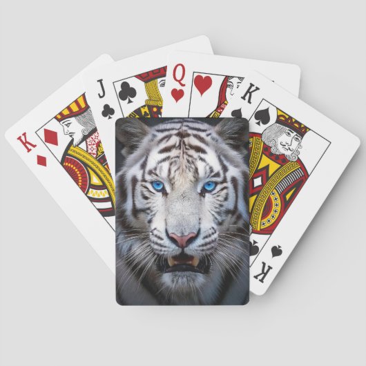 White Tiger Blue Eyes Pokerkaarten (Achterkant)