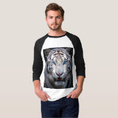 White Tiger Blue Eyes T-shirt (Voorkant volledig)