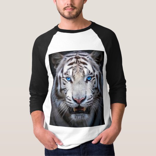 White Tiger Blue Eyes T-shirt (Voorkant)