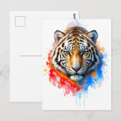 White Tiger Briefkaart (Voorkant / Achterkant)