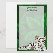 White Tiger Cub Stationery Briefpapier (Voorkant / Achterkant)