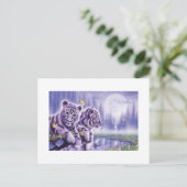 White Tiger Cubs Briefkaart (Staand voorkant)