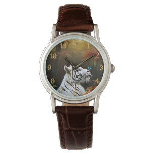 White Tiger die liefdevolle momenten, Dames Watch Horloge