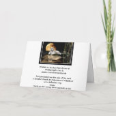 WHITE TIGER Earth Day Bedreigde Soorten Kaart (Achterkant)