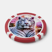 White Tiger en Leopard Poker Chips (Enkel)