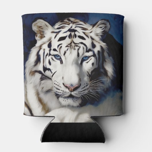 White Tiger Face Blikjeskoeler (Achterkant)