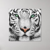 WHITE TIGER FACE CLOSE-UP CANVAS AFDRUK (Voorkant)