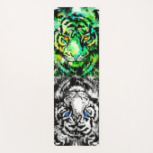 White Tiger Face - Green Tiger Blue Eyes Yoga Mat (Voorkant)