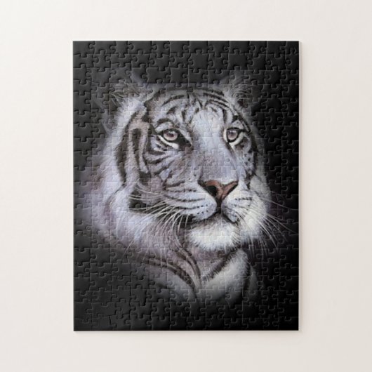 White Tiger Face Legpuzzel (Verticaal)