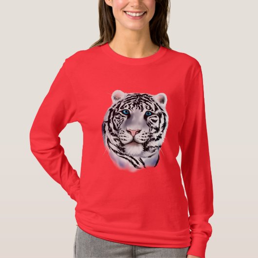 White Tiger Face Shirt (Voorkant)
