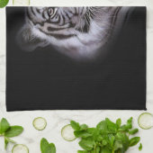 White Tiger Face Theedoek (Gevouwen)