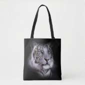 White Tiger Face Tote Bag (Voorkant)