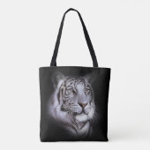 White Tiger Face Tote Bag (Achterkant)