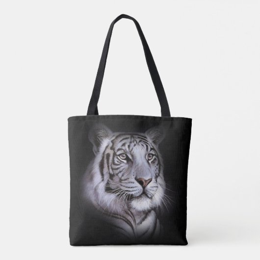 White Tiger Face Tote Bag (Achterkant)