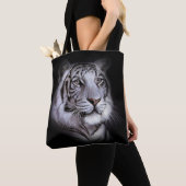 White Tiger Face Tote Bag (Dichtbij)