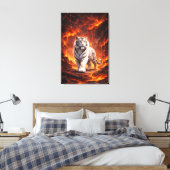 White Tiger Fantasy Art | Man Jiang Hong Art Serie Canvas Afdruk (Insitu (Slaapkamer))