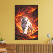 White Tiger Fantasy Art | Man Jiang Hong Art Serie Canvas Afdruk (Insitu (Woonkamer))