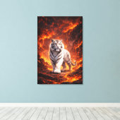 White Tiger Fantasy Art | Man Jiang Hong Art Serie Canvas Afdruk (Insitu (Houten vloer))