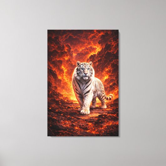 White Tiger Fantasy Art | Man Jiang Hong Art Serie Canvas Afdruk (Voorkant)