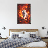 White Tiger Fantasy Art | Man Jiang Hong Art Serie Canvas Afdruk (Insitu (Slaapkamer))