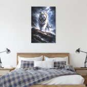 White Tiger Fantasy Art | Man Jiang Hong Art Serie Canvas Afdruk (Insitu (Slaapkamer))