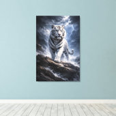 White Tiger Fantasy Art | Man Jiang Hong Art Serie Canvas Afdruk (Insitu (Houten vloer))