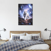 White Tiger Fantasy Art | Man Jiang Hong Art Serie Canvas Afdruk (Insitu (Slaapkamer))