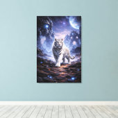 White Tiger Fantasy Art | Man Jiang Hong Art Serie Canvas Afdruk (Insitu (Houten vloer))