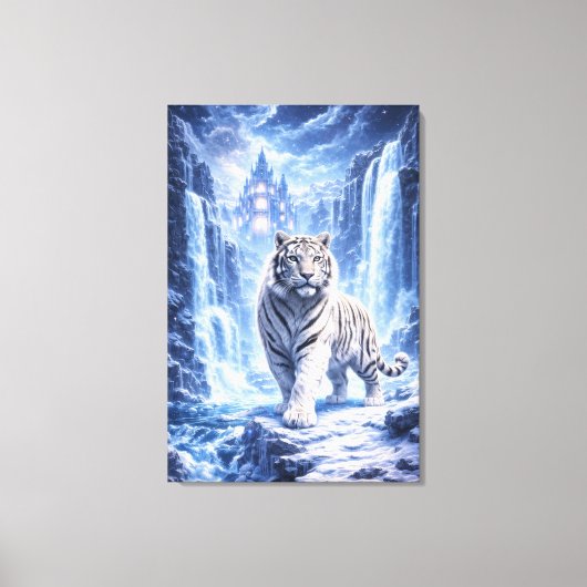 White Tiger Fantasy Art | Man Jiang Hong Art Serie Canvas Afdruk (Voorkant)