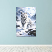 White Tiger Fantasy Art | Man Jiang Hong Art Serie Canvas Afdruk (Insitu (Houten vloer))