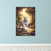 White Tiger Fantasy Art | Man Jiang Hong Art Serie Canvas Afdruk (Insitu (Houten vloer))