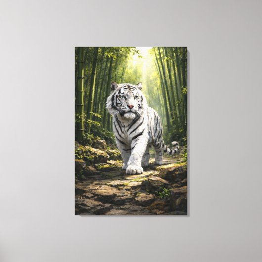 White Tiger Fantasy Art | Man Jiang Hong Art Serie Canvas Afdruk (Voorkant)