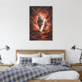 White Tiger Fantasy Art | Man Jiang Hong Art Serie Canvas Afdruk (Insitu (Slaapkamer))